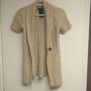 Tan coloured short sleeve Cardigan